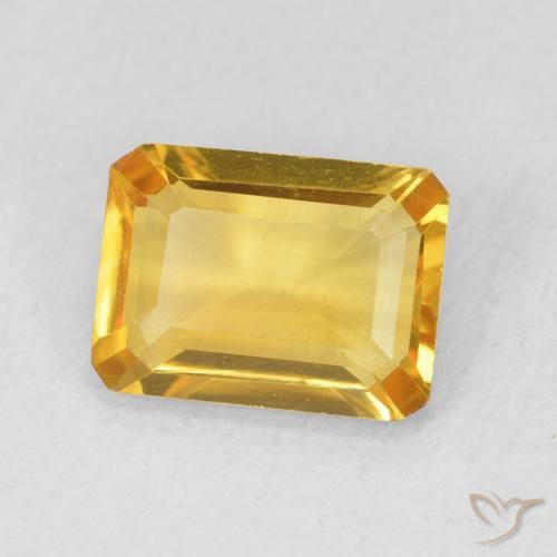 Citrino Dorado natural de 1.22 ct, Corte Octágono / Esmeralda, VVS