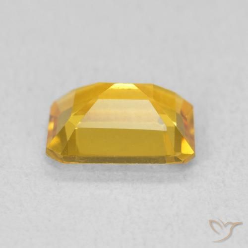 Citrino Dorado medio natural de 1.16 ct, Corte Octágono / Esmeralda, VVS-VS
