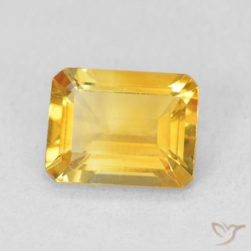 Citrino Dorado natural de 1.21 ct, Corte Octágono / Esmeralda, VS