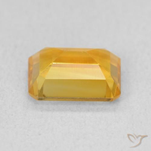 Citrino Dorado-naranja medio natural de 1.40 ct, Corte Octágono / Esmeralda, VS