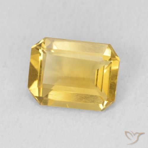Citrino Naranja dorado natural de 1.12 ct, Corte Octágono / Esmeralda, VS