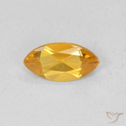 0.46ct Natural Dorado oscuro Citrino, Marquesa, VVS-VS