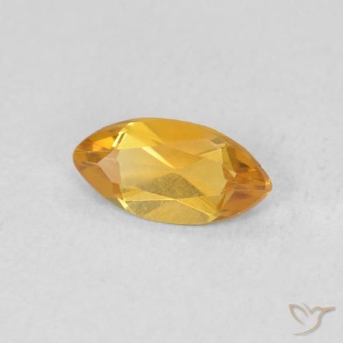 Citrino Dorado oscuro natural de 0.46 ct, Marquesa, VVS-VS