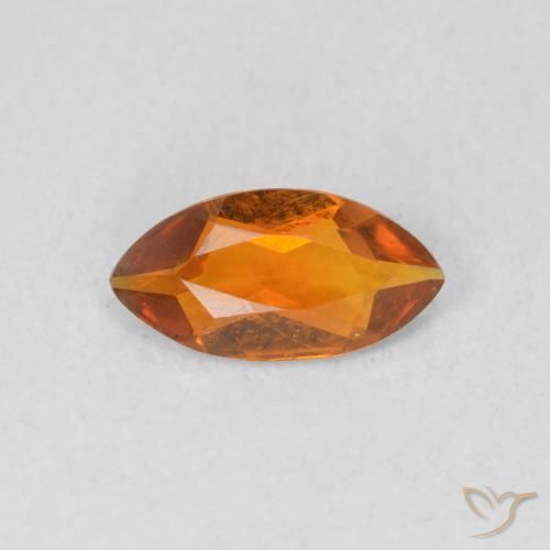 0.43ct Natural Naranja medio Citrino, Marquesa, VVS-VS