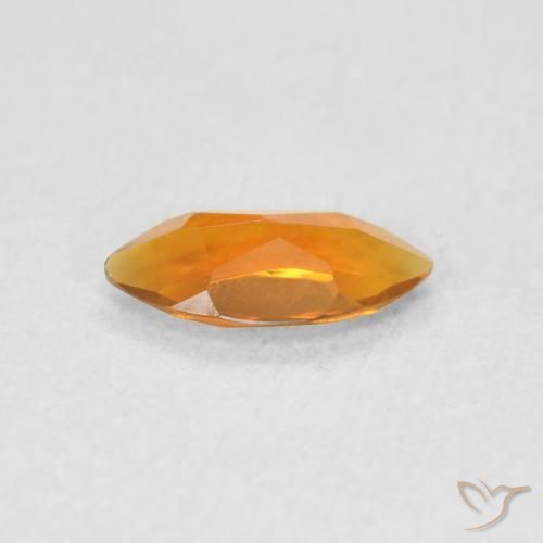 Citrino Naranja medio natural de 0.43 ct, Marquesa, VVS-VS