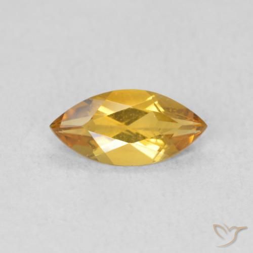 0.46ct Natural Dorado oscuro Citrino, Marquesa, VVS-VS