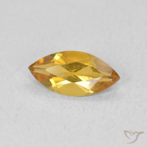 Citrino Dorado oscuro natural de 0.46 ct, Marquesa, VVS-VS