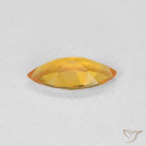 Citrino Dorado naranja intenso natural de 0.44 ct, Marquesa, VVS-VS