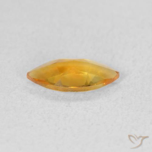 Citrino Dorado naranja intenso natural de 0.42 ct, Marquesa, VVS-VS