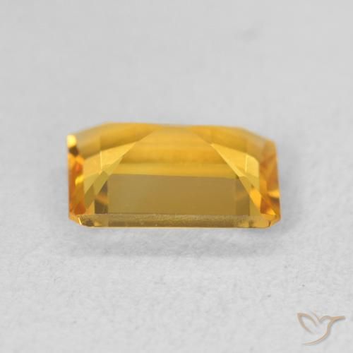 Citrino Dorado medio natural de 1.21 ct, Corte Octágono / Esmeralda, VVS