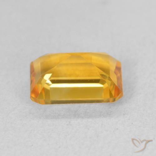 Citrino Naranja dorado natural de 1.35 ct, Corte Octágono / Esmeralda, VVS