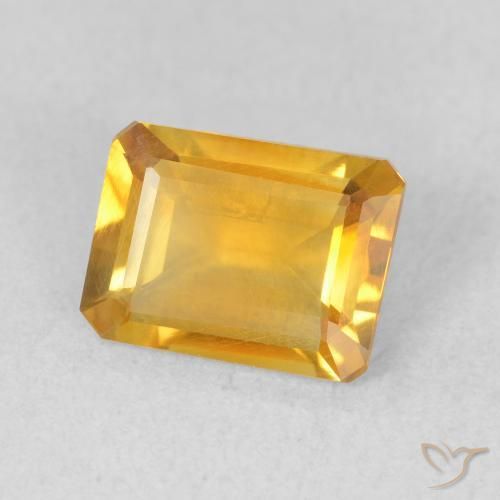 Citrino Naranja dorado natural de 1.22 ct, Corte Octágono / Esmeralda, VS