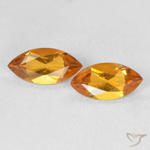 0.89ctw Natural Oro Citrino, Marquesa, VS