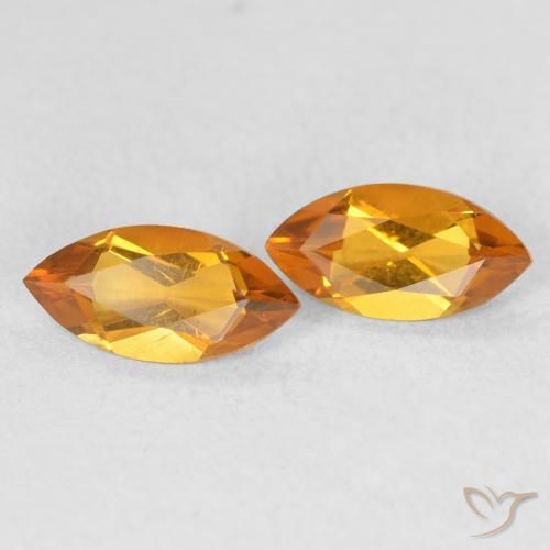 Gemas de Citrino Oro natural de 0.89 ct, Marquesa, VS