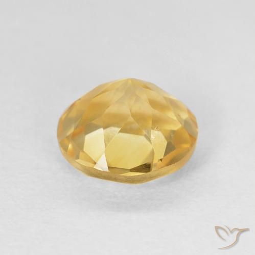 Citrino Amarillo claro natural de 1.47 ct, Redondo, VS