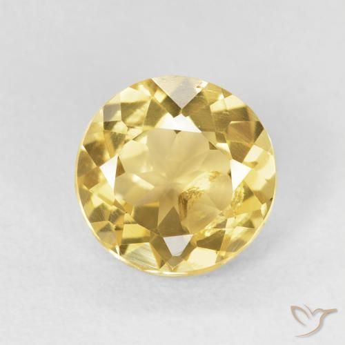 1.72ct Natural Amarillo-dorado claro Citrino, Redondo, VS