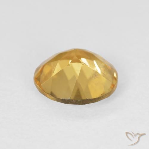Citrino Dorado claro natural de 1.52 ct, Redondo, VS