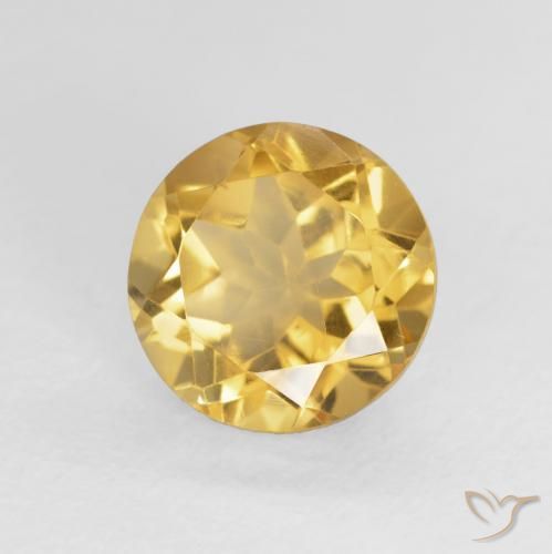 Citrino Oro natural de 1.86 ct, Redondo, VS