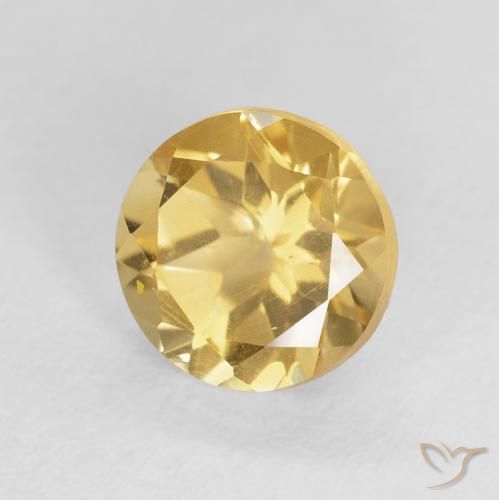 Citrino Oro natural de 1.66 ct, Redondo, VS