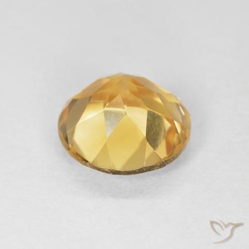 Citrino Dorado medio natural de 1.74 ct, Redondo, VS