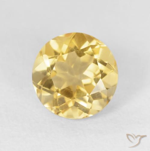 2.00ct Natural Oro Citrino, Redondo, VVS-VS