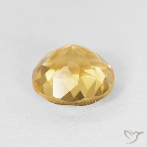 Citrino Oro natural de 2.00 ct, Redondo, VVS-VS
