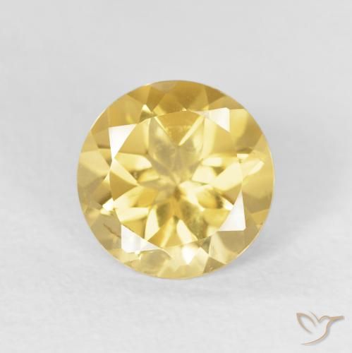 1.73ct Natural Naranja dorado Citrino, Redondo, VVS-VS