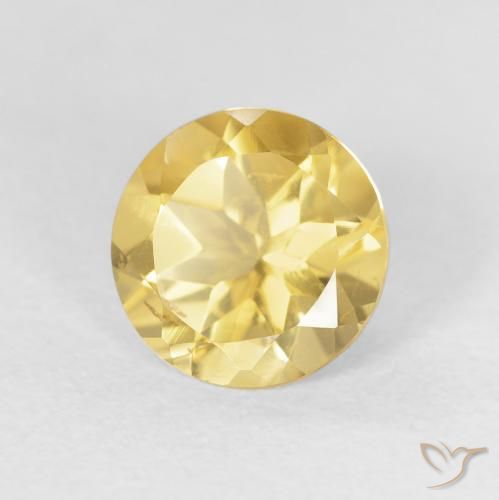Citrino Naranja dorado natural de 1.73 ct, Redondo, VVS-VS