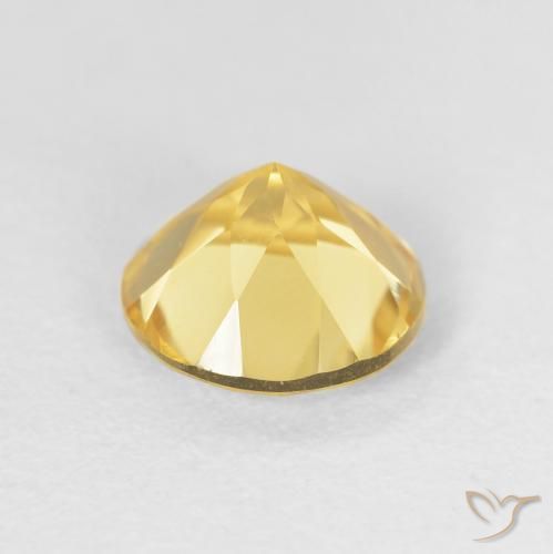 Citrino Naranja dorado natural de 1.73 ct, Redondo, VVS-VS
