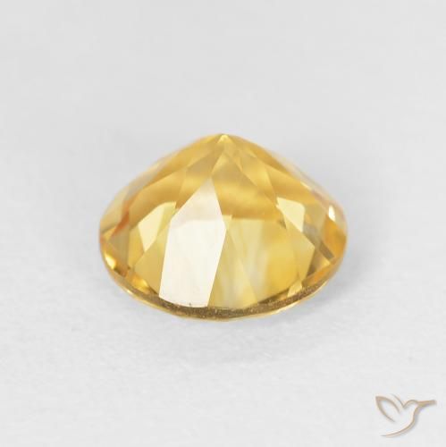 Citrino Dorado claro natural de 1.77 ct, Redondo, VVS-VS