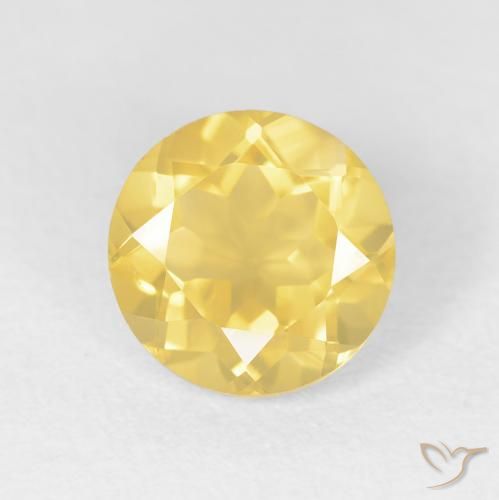 1.88ct Natural Dorado medio Citrino, Redondo, VVS-VS