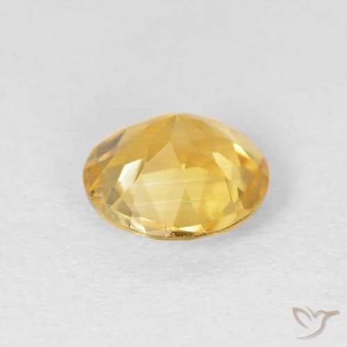 Citrino Dorado medio natural de 1.05 ct, Redondo, VVS-VS