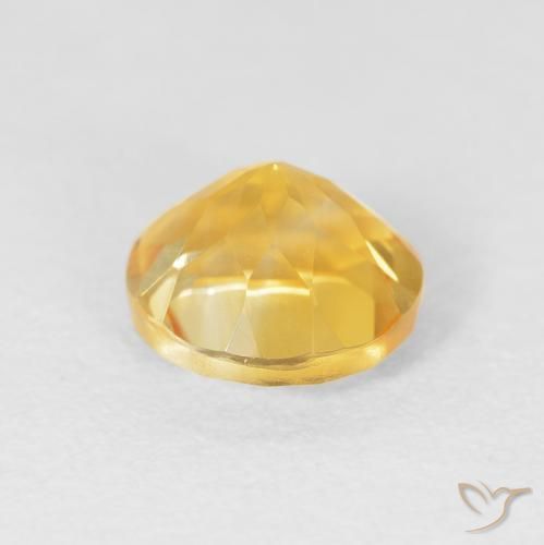 Citrino Dorado claro natural de 1.54 ct, Redondo, VVS-VS
