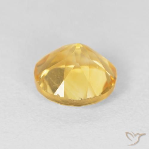 Citrino Oro natural de 1.61 ct, Redondo, VVS-VS