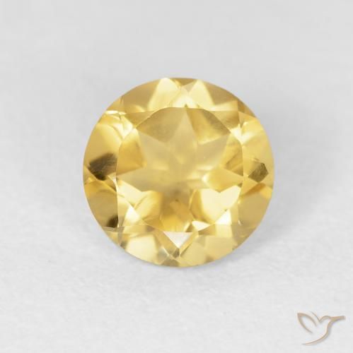 1.21ct Natural Oro Citrino, Redondo, VVS-VS