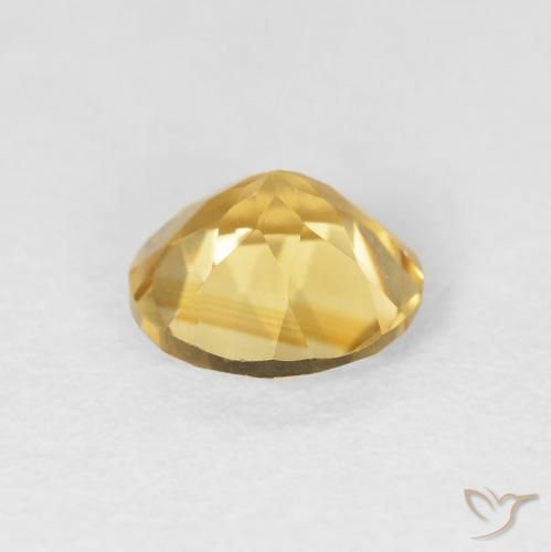 Citrino Oro natural de 1.21 ct, Redondo, VVS-VS