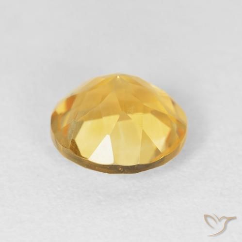 Citrino Dorado medio natural de 1.95 ct, Redondo, VVS-VS