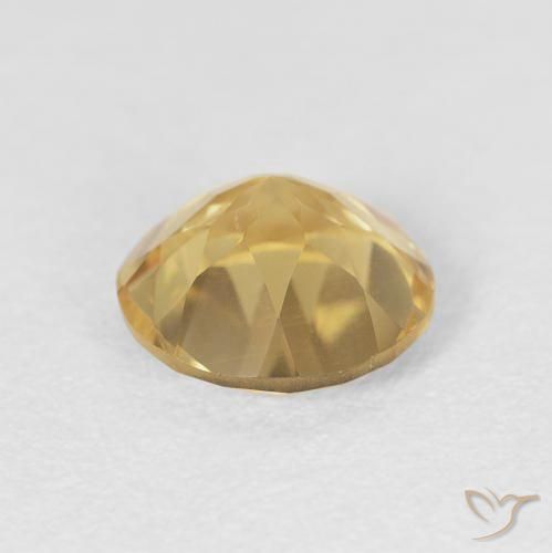Citrino Naranja dorado natural de 1.48 ct, Redondo, VVS