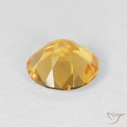 Citrino Oro natural de 1.61 ct, Redondo, VVS