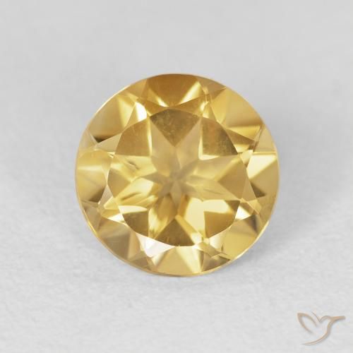 1.60ct Natural Oro Citrino, Redondo, VVS