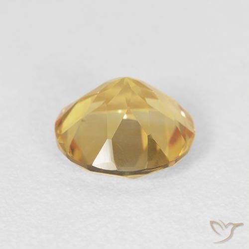 Citrino Naranja dorado natural de 1.60 ct, Redondo, VVS