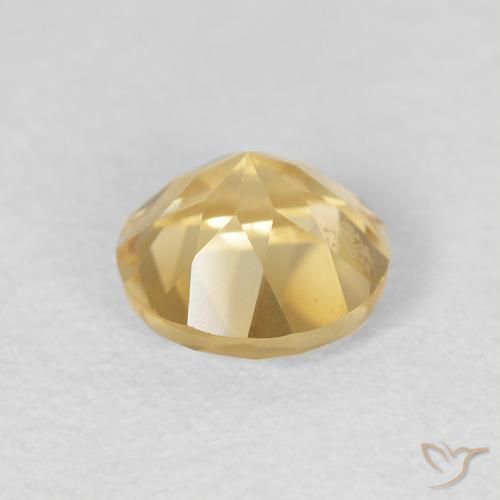 Citrino Oro natural de 0.99 ct, Redondo, VVS