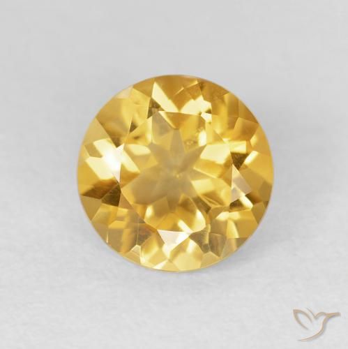 1.70ct Natural Dorado claro Citrino, Redondo, VVS-VS
