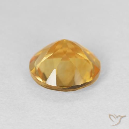 Citrino Dorado claro natural de 1.70 ct, Redondo, VVS-VS
