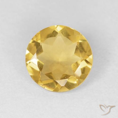 1.32ct Natural Oro Citrino, Redondo, VVS-VS