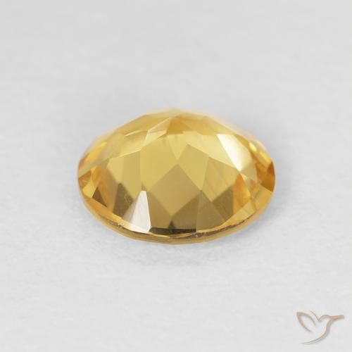 Citrino Oro natural de 1.32 ct, Redondo, VVS-VS