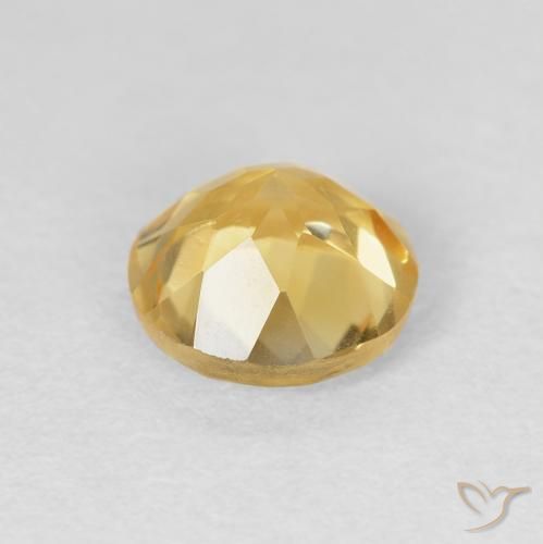 Citrino Amarillo-dorado claro natural de 1.67 ct, Redondo, VVS-VS
