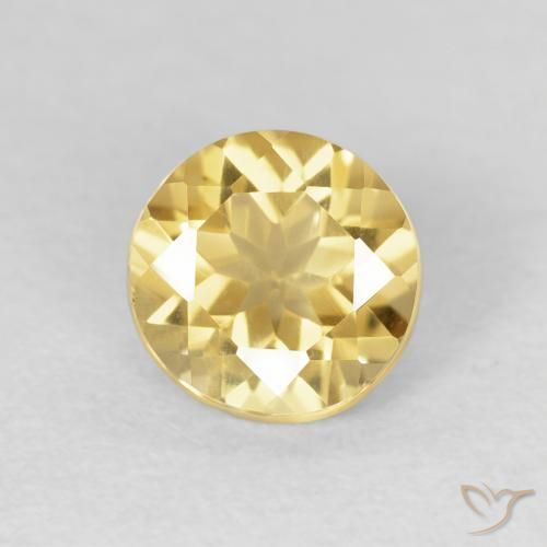 1.13ct Natural Dorado claro Citrino, Redondo, VVS-VS