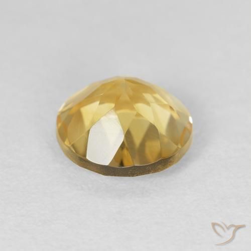 Citrino Amarillo claro natural de 1.83 ct, Redondo, VVS-VS