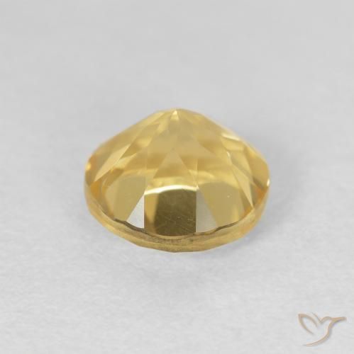 Citrino Amarillo claro natural de 1.70 ct, Redondo, VVS-VS